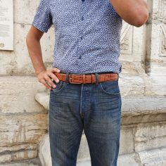 Ceinture cuir Wally, marron Tony & Paul 2