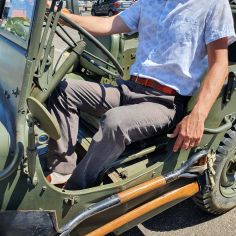 Ceinture cuir Tressia, Miel et boucle marron orange Tony & Paul 2