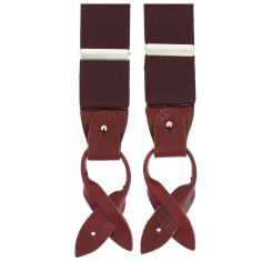 Bretelle 3 attaches Hercule, Bordeaux. Cuir Bordeaux Tony & Paul