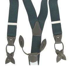 Bretelle 3 attaches Hercule, gris foncé. Cuir gris Tony & Paul 2