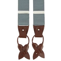 Bretelle 3 attaches Hercule cuir marron, gris. Cuir Marron acajou Tony & Paul