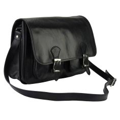 Sac Messager, en Cuir Noir, Pamela. Tony et Paul. Tony & Paul