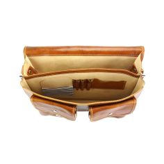 Sac Messager, en Cuir Marron clair, Pamela. Tony et Paul. Tony & Paul 2