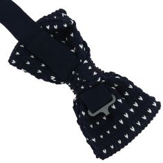 Noeud papillon tricot mini-coeurs Marine Clj Charles Le Jeune 2