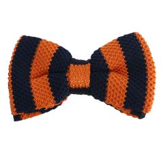 Noeud papillon tricot preppy aviron Marine Orange Clj Charles Le Jeune