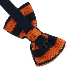 Noeud papillon tricot preppy aviron Marine Orange Clj Charles Le Jeune 2