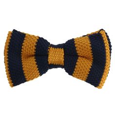 Noeud papillon tricot preppy aviron orange marine Clj Charles Le Jeune