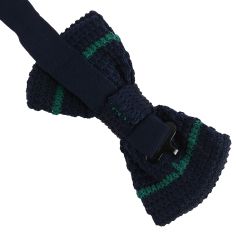 Noeud papillon tricot preppy aviron marine et vert Clj Charles Le Jeune 2