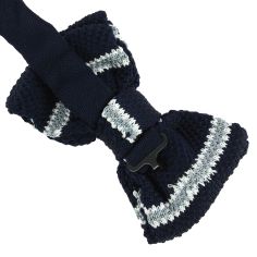 Noeud papillon tricot preppy aviron marine gris blanc Clj Charles Le Jeune 2