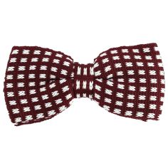 Noeud papillon tricot Santa Bordeaux Clj Charles Le Jeune