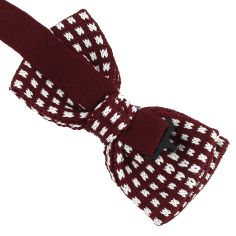 Noeud papillon tricot Santa Bordeaux Clj Charles Le Jeune 2