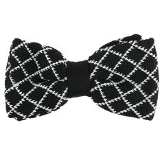 Noeud papillon tricot Tokyo, noir Clj Charles Le Jeune