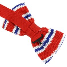Noeud papillon tricot Arlington rouge Clj Charles Le Jeune 2