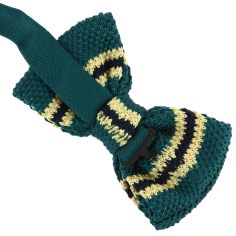 Noeud papillon tricot Preppy Aviron vert académique Clj Charles Le Jeune 2