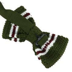 Noeud papillon tricot preppy aviron Kaki blanc bordeaux Clj Charles Le Jeune 2
