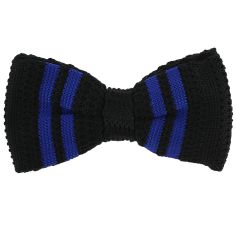 Noeud papillon tricot Sterling noir et bleu Clj Charles Le Jeune