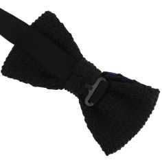 Noeud papillon tricot Sterling noir et bleu Clj Charles Le Jeune 2