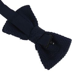 Noeud papillon tricot White star line, marine et blanc Clj Charles Le Jeune 2