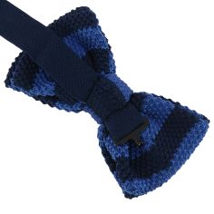 Noeud papillon tricot Cuningam Marine et bleu Clj Charles Le Jeune 2