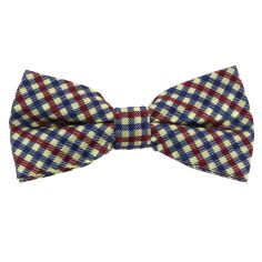 Noeud Papillon Hipster, carré jaune bleu rouge Clj Charles Le Jeune