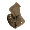 Cravate Tricot maille très fine, Stella, marron, étoiles brodées blanches Clj Charles Le Jeune