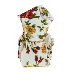 Cravate Liberty en coton, Pivoine rouge Clj Charles Le Jeune