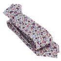Cravate Liberty en coton, Petites fleurs roses et mauves Clj Charles Le Jeune