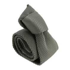 Cravate Tricot unie, Gris acier. Arcobaleno Clj Charles Le Jeune 2