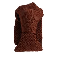 Cravate Tricot unie, Marron chocolat. Arcobaleno Clj Charles Le Jeune