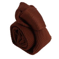 Cravate Tricot unie, Marron chocolat. Arcobaleno Clj Charles Le Jeune 2