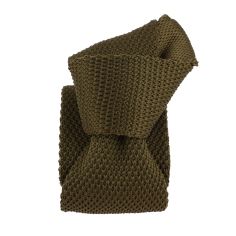 Cravate Tricot unie, Marron Tabac. Arcobaleno Clj Charles Le Jeune