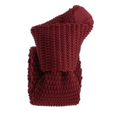 Cravate Tricot unie, Rouge Intense. Arcobaleno Clj Charles Le Jeune