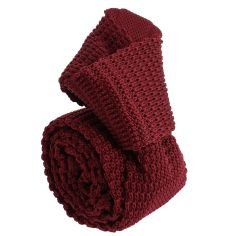 Cravate Tricot unie, Rouge Intense. Arcobaleno Clj Charles Le Jeune 2