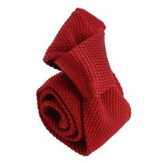 Cravate Tricot unie, Rouge Richelieu. Arcobaleno Clj Charles Le Jeune 2