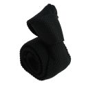 Cravate Tricot unie, Noir pétrole. Arcobaleno Clj Charles Le Jeune