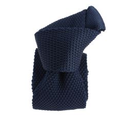 Cravate Tricot unie, Bleu intense. Arcobaleno Clj Charles Le Jeune