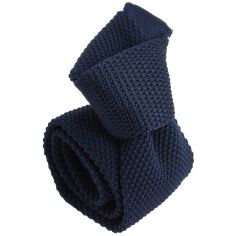 Cravate Tricot unie, Bleu intense. Arcobaleno Clj Charles Le Jeune 2