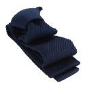 Cravate Tricot unie, Bleu intense. Arcobaleno Clj Charles Le Jeune