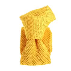 Cravate Tricot unie, Jaune bouton d'or. Arcobaleno Clj Charles Le Jeune