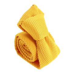 Cravate Tricot unie, Jaune bouton d'or. Arcobaleno Clj Charles Le Jeune 2