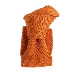 Cravate Tricot unie, Orange de Murcie. Arcobaleno Clj Charles Le Jeune