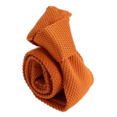 Cravate Tricot unie, Orange de Murcie. Arcobaleno Clj Charles Le Jeune 2