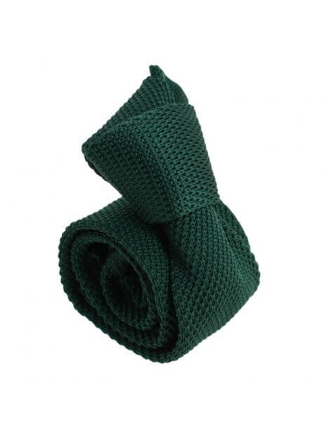 Cravate Tricot unie, Vert Académicien. Arcobaleno Clj Charles Le Jeune
