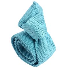 Cravate Tricot unie, Bleu d'eau. Arcobaleno Clj Charles Le Jeune 2