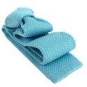 Cravate Tricot unie, Bleu d'eau. Arcobaleno Clj Charles Le Jeune