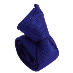 Cravate Tricot unie, Bleu électrique. Arcobaleno Clj Charles Le Jeune 2