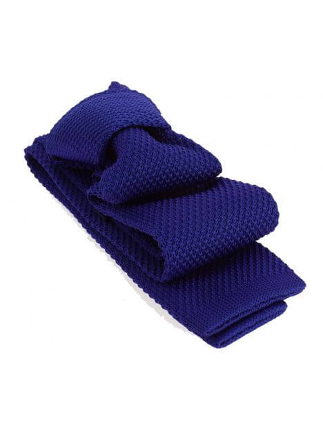 Cravate Tricot unie, Bleu électrique. Arcobaleno Clj Charles Le Jeune