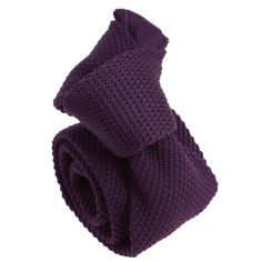 Cravate Tricot unie, Violet Prune. Arcobaleno Clj Charles Le Jeune 2