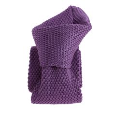 Cravate Tricot unie, Violet Lavande. Arcobaleno Clj Charles Le Jeune