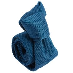 Cravate Tricot unie, Bleu céruléen. Arcobaleno Clj Charles Le Jeune 2